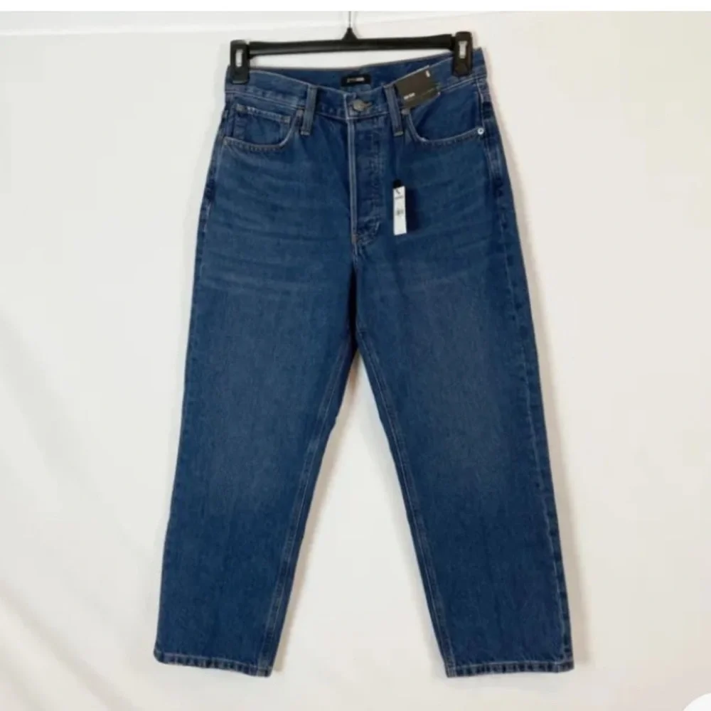 NWT Express High Waisted Original Cropped Dad Jeans Button Fly Size 6 - Picture 2 of 7